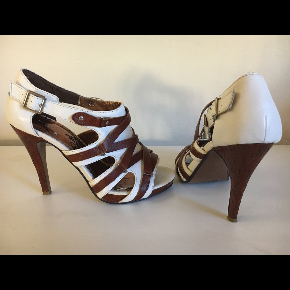 Naughty Monkey strappy high heels.